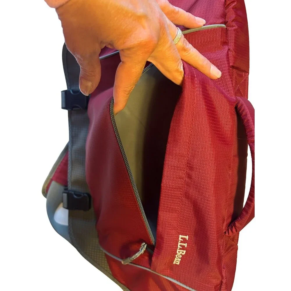 LL Bean Red Shoulder Strap Laptop Computer Messenger 5-Pocket Carry on Bag 18" - Picture 6 of 16